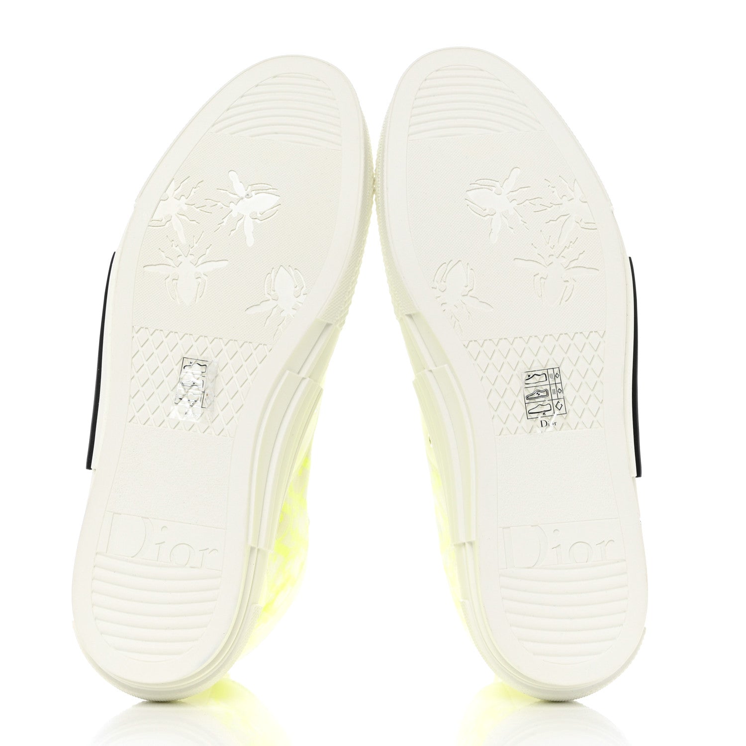 Christian Dior Technical Canvas Oblique Mens B23 High Top Sneakers 44 Yellow 5 of 9