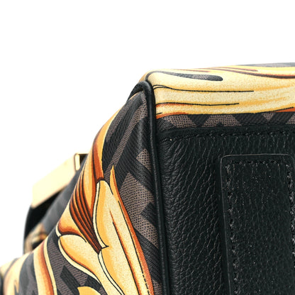 Versace X FENDI Grained Calfskin Fendace La Medusa Medium Top Handle Bag Black Multicolor 7 of 9