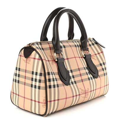 Burberry Haymarket Check Small Chester Bowling Bag Chocolate 3 of 10