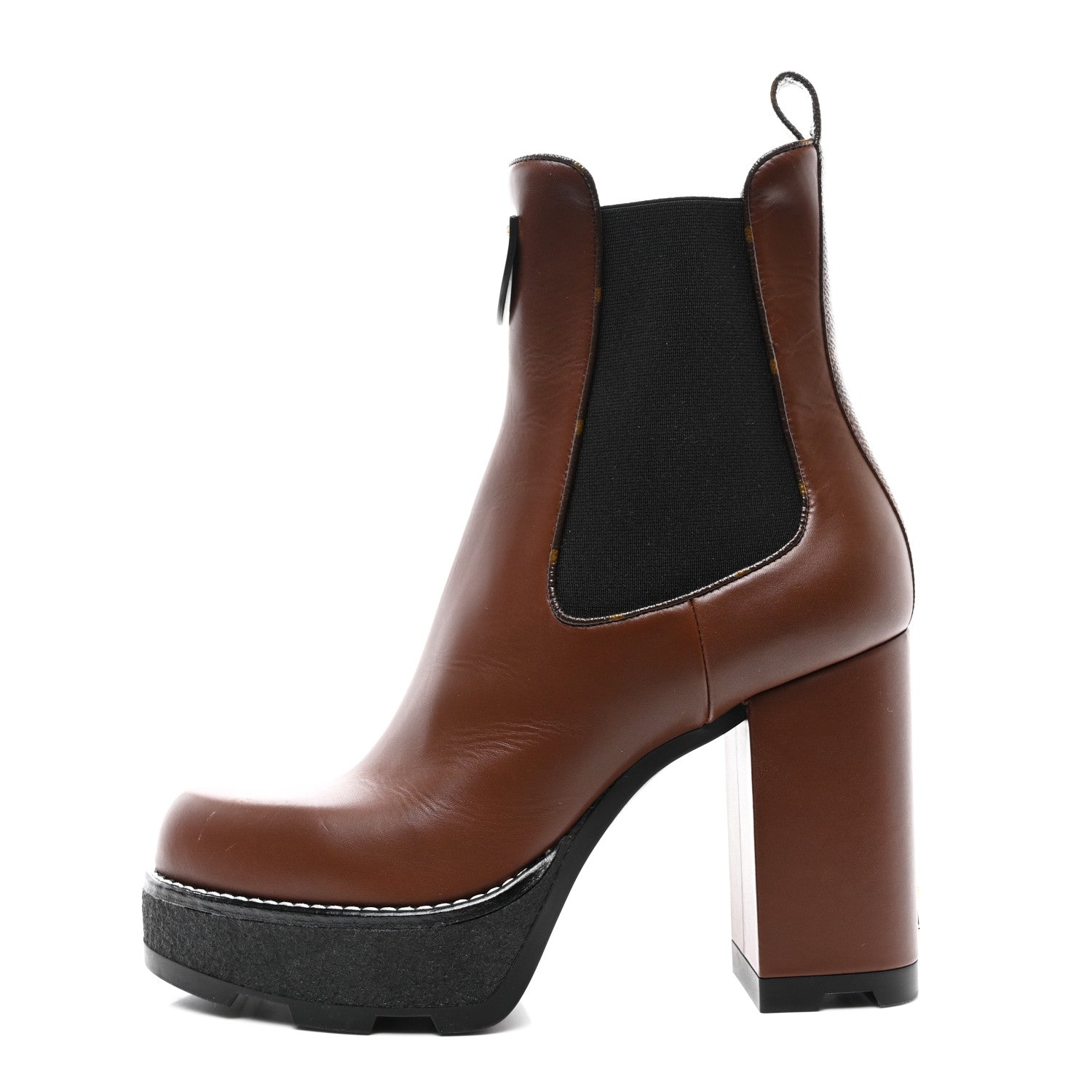 Louis Vuitton LV BEAUBOURG ANKLE BOOT 38.5 Cognac 1 of 9
