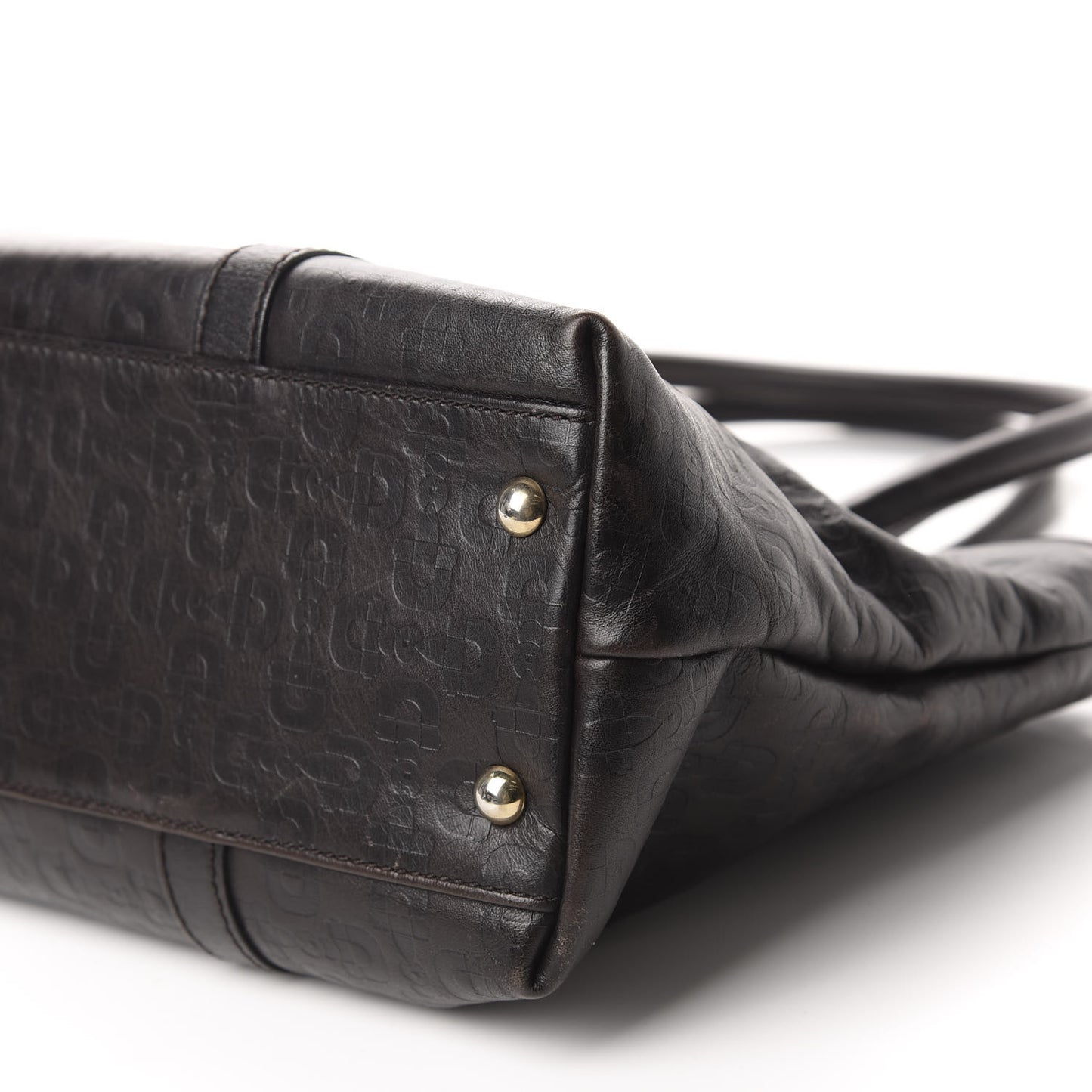 Calfskin Horsebit Embossed Joy Tote Black