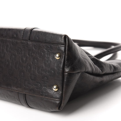 Gucci Calfskin Horsebit Embossed Joy Tote Black 7 of 11