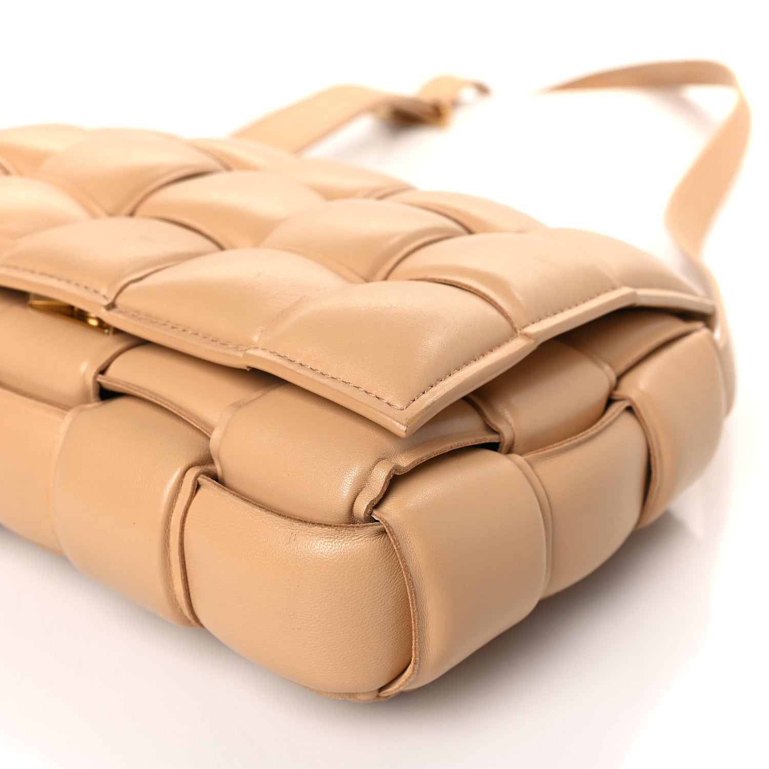 Bottega Veneta Nappa Maxi Intreccio Padded Cassette Crossbody Bag Almond 9 of 11