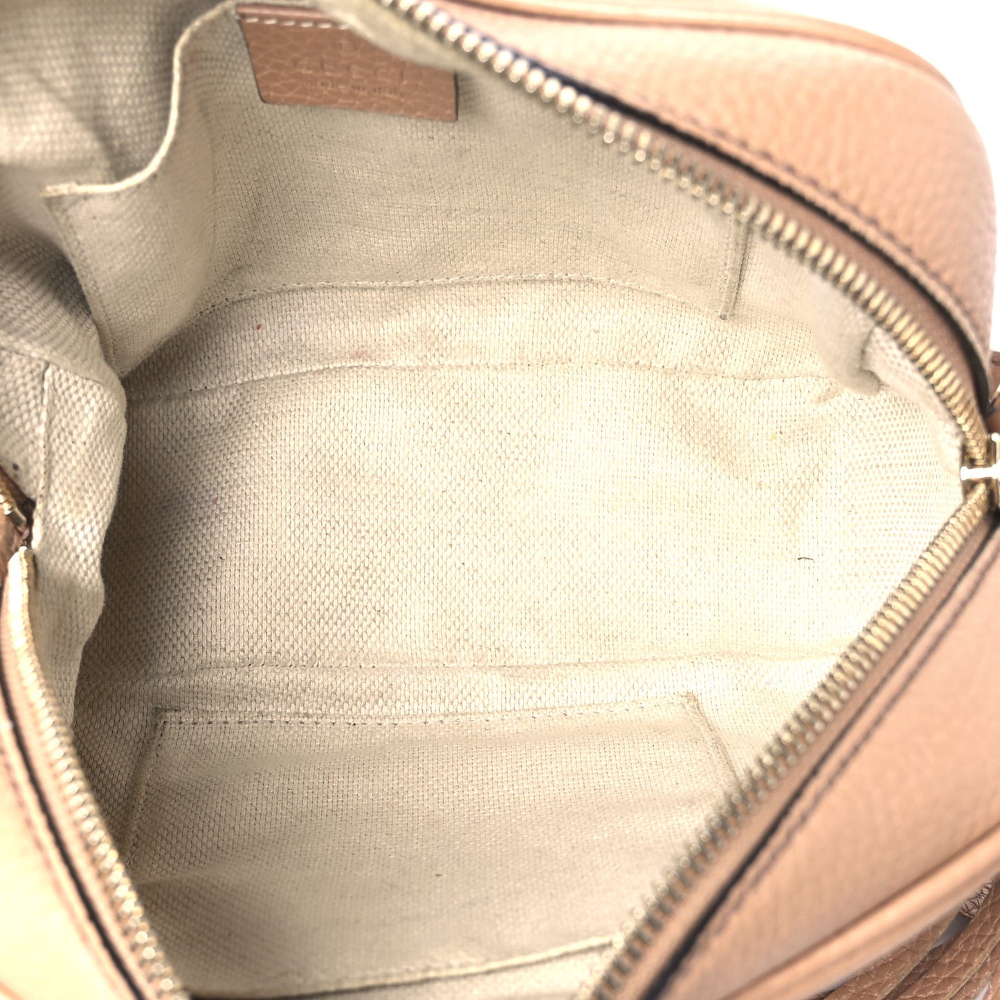 Pebbled Calfskin Small Soho Disco Bag Camelia