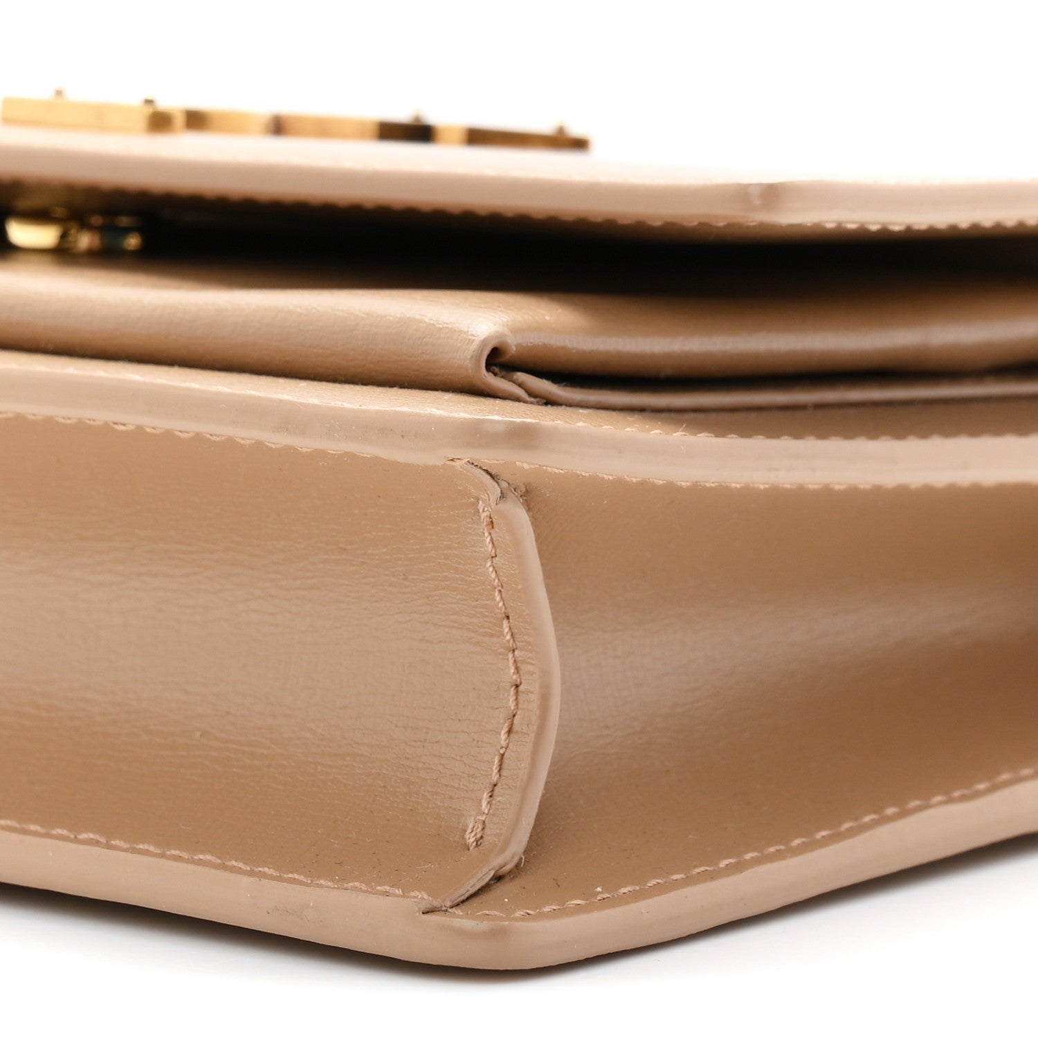 Saint Laurent Calfskin Monogram Sunset Chain Wallet Dark Toffee 10 of 11