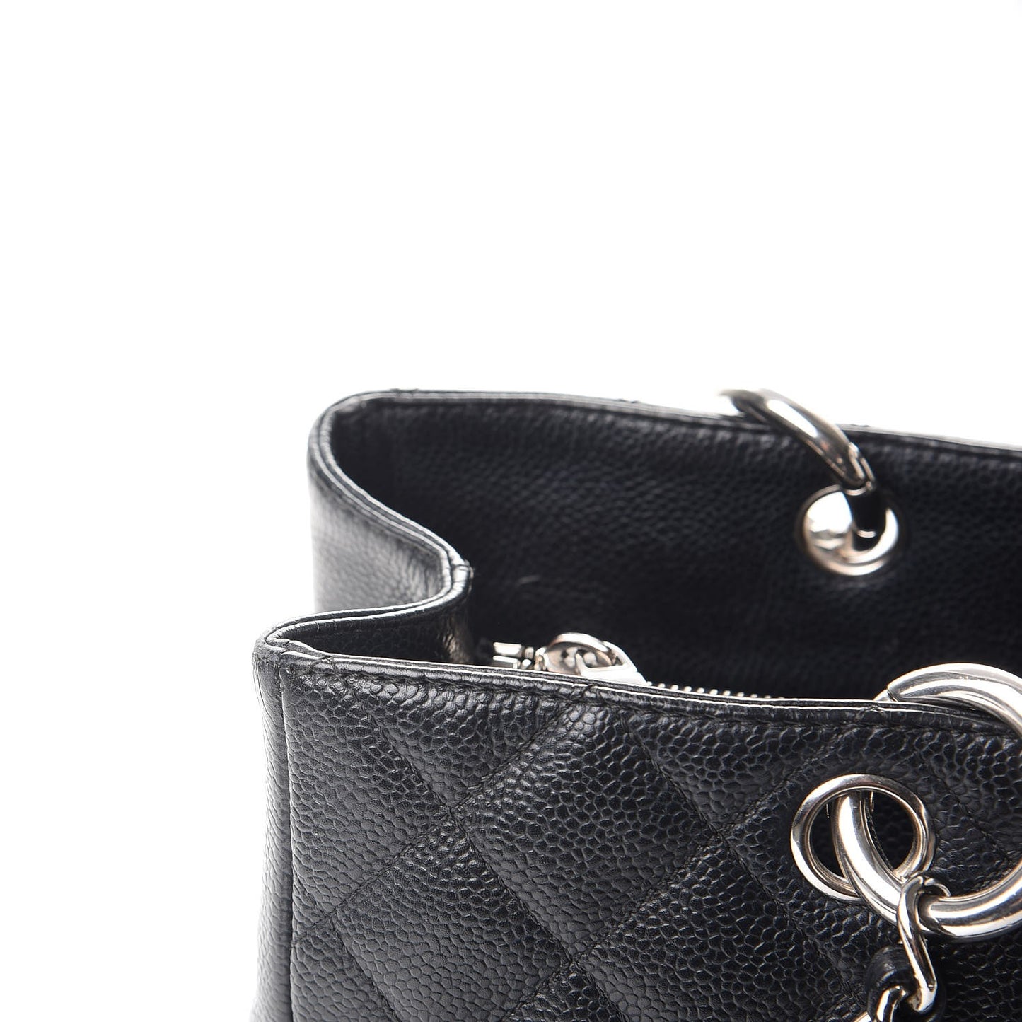 Caviar Quilted Grand Shopping Tote GST Black