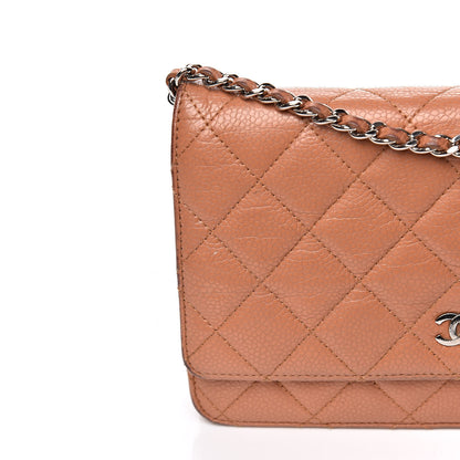 Chanel Caviar Quilted Wallet On Chain WOC Tan 23 of 23