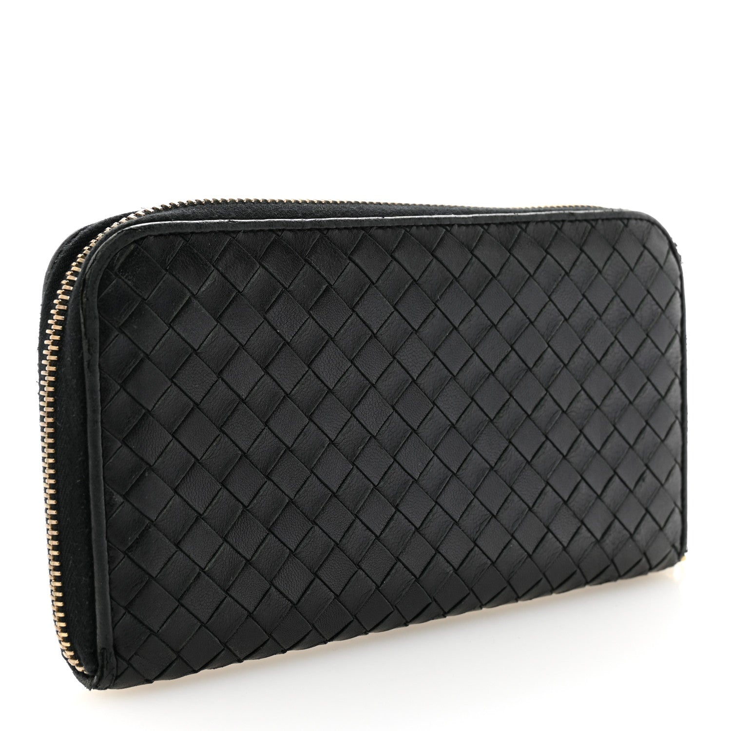 Bottega Veneta Nappa Intrecciato Zip Around Wallet Black 3 of 10