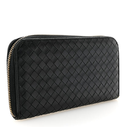 Bottega Veneta Nappa Intrecciato Zip Around Wallet Black 3 of 10
