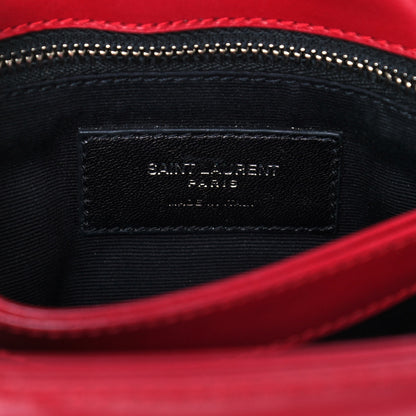 Saint Laurent Calfskin Y Quilted Monogram Toy Loulou Crossbody Bag New Lipstick 5 of 14