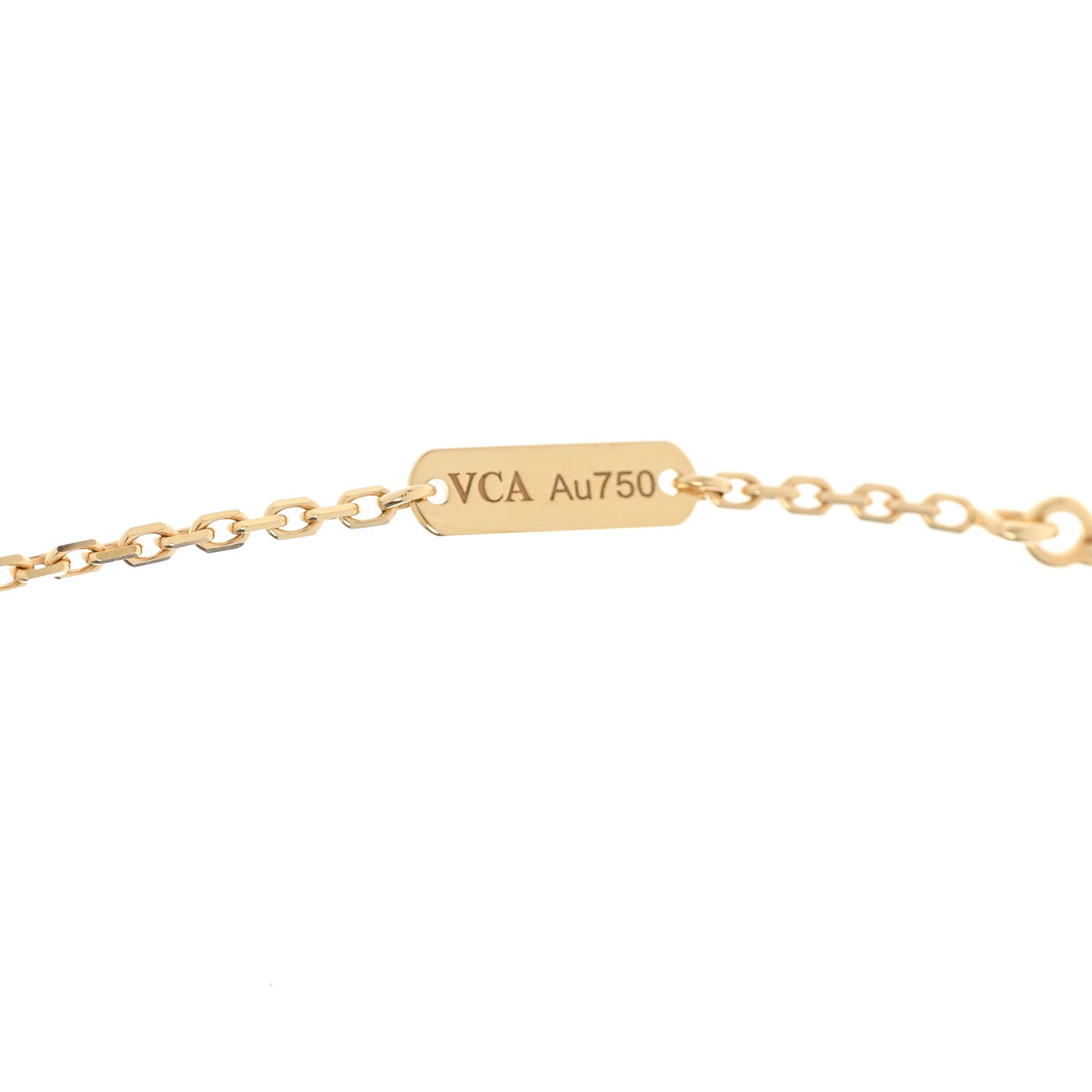Van Cleef & Arpels 18K Yellow Gold Blue Agate Vintage Alhambra Pendant Necklace 5 of 6