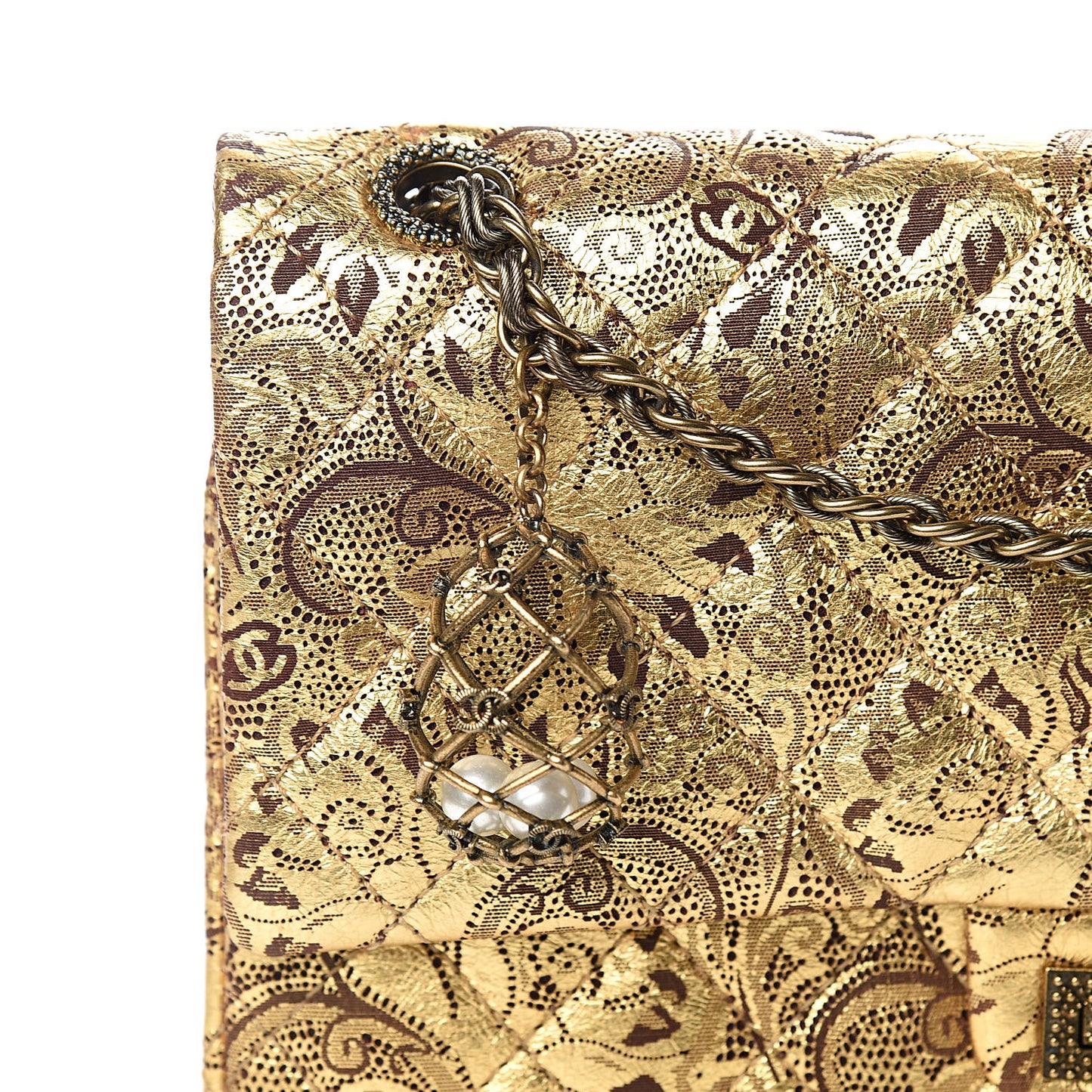 Buffalo Hand Painted Lace 2.55 Reissue 226 Flap Gold