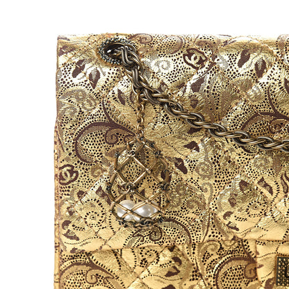 Chanel Buffalo Hand Painted Lace 2.55 Reissue 226 Flap Gold 10 of 12