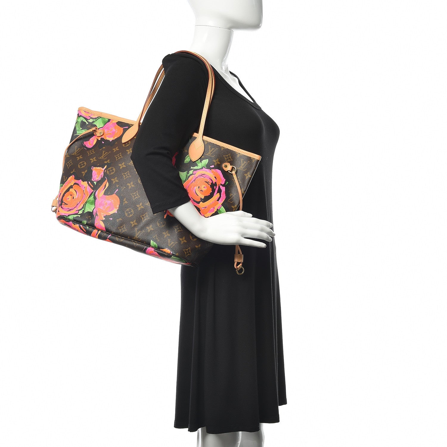 Louis Vuitton Monogram Roses Neverfull MM 2 of 11