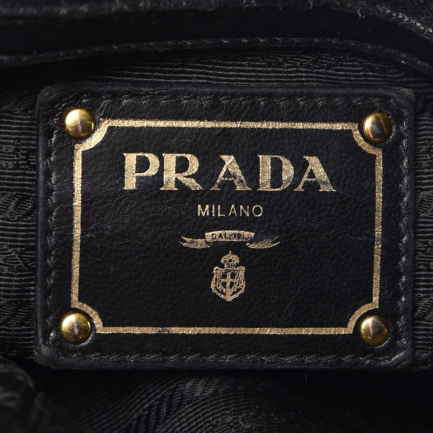 Prada Nappa Gaufre Tote Black 7 of 17