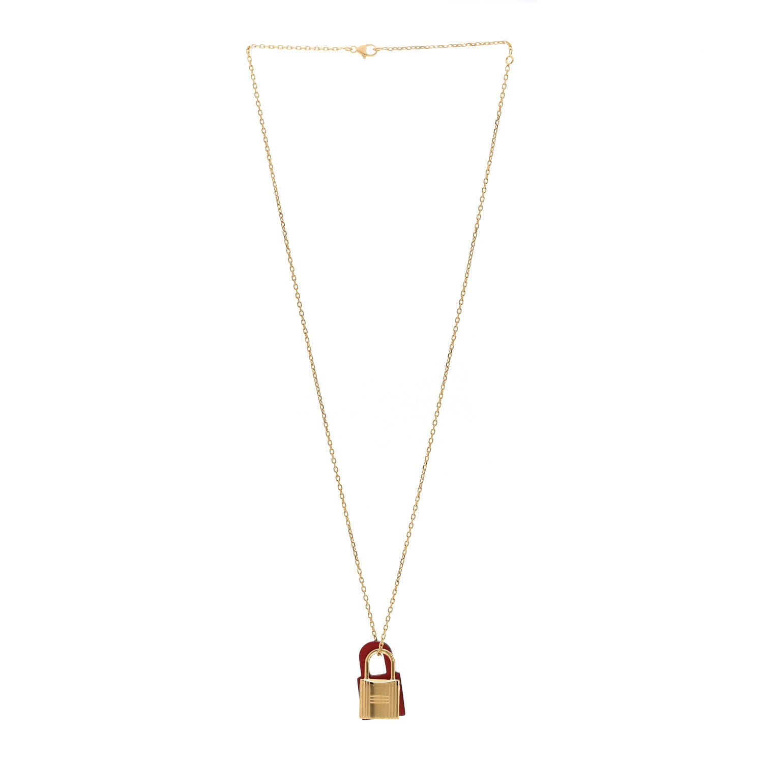 Hermes Swift Small O'Kelly Pendant Necklace Rouge De Coeur 2 of 3