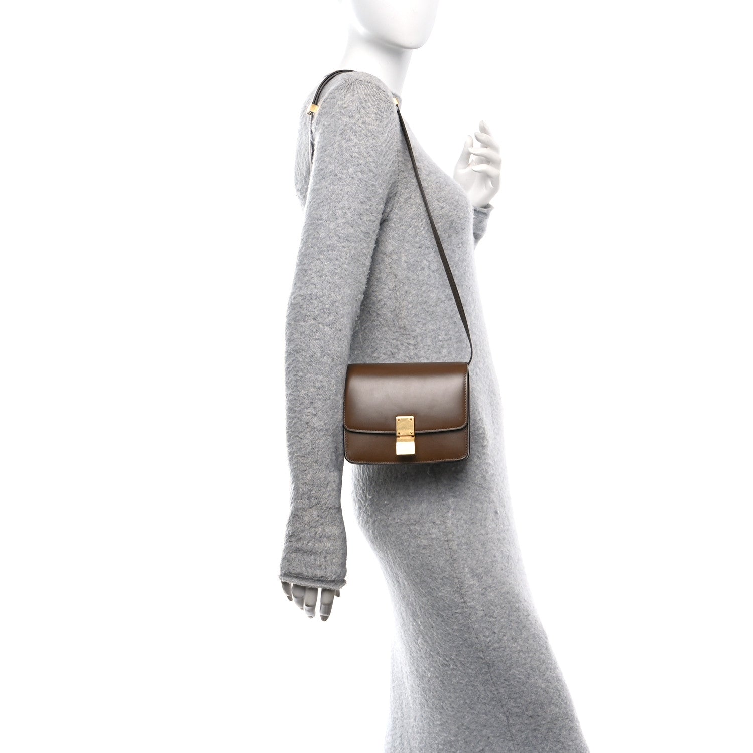 Celine Box Calfskin Small Classic Box Flap Bag Camel 3 of 12