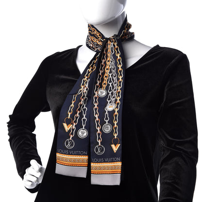 Louis Vuitton Silk Monogram Vendome Bandeau Navy 2 of 3