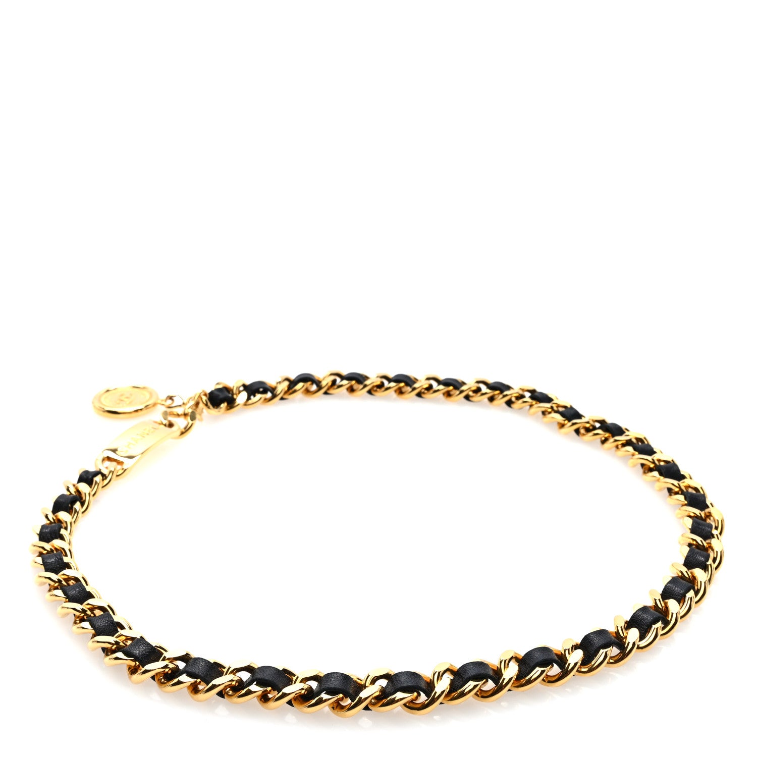 Chanel Lambskin Chain CC Medallion Belt Black Gold 2 of 3