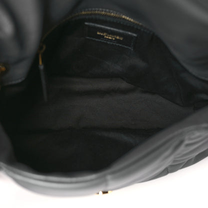 Saint Laurent Calfskin Quilted Small Loulou Puffer Monogram Chain Satchel Storm 5 of 10