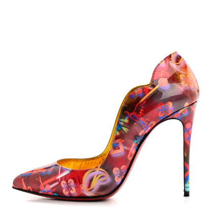 Christian Louboutin Patent Discolaser Hot Chick 100 Pumps 35.5 Multicolor Lin Yellow 1 of 9