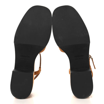 Hermes Suede Goatskin Jam 30 Sandals 38 Naturel 6 of 10