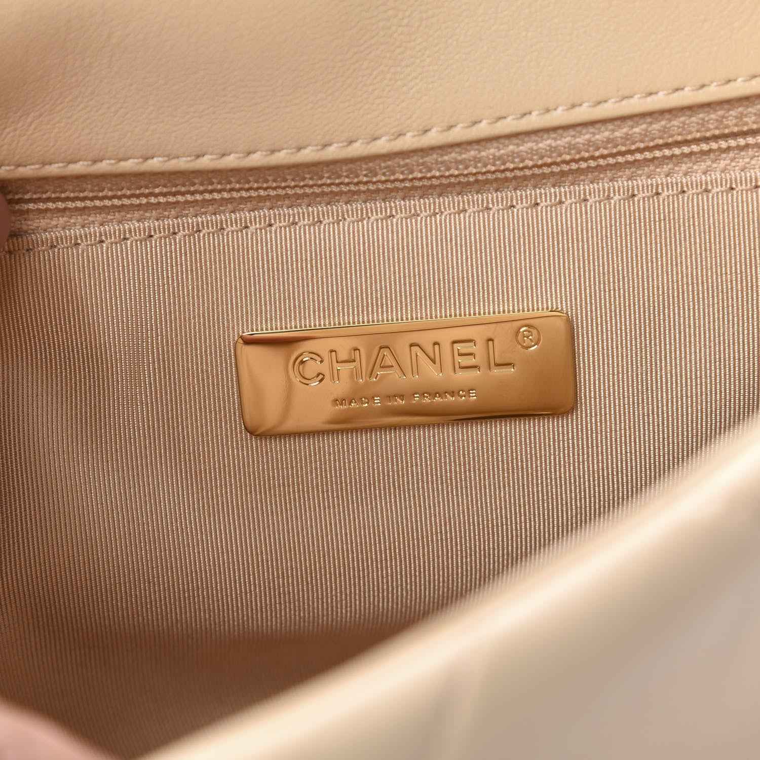 Chanel Goatskin Quilted Medium 19 Flap Beige 6 of 11