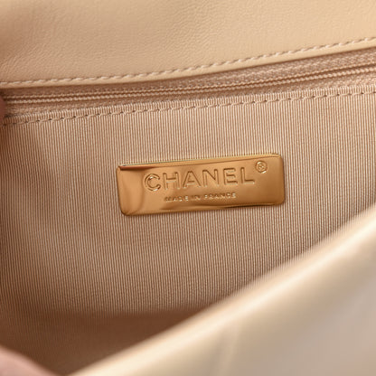 Chanel Goatskin Quilted Medium 19 Flap Beige 6 of 11
