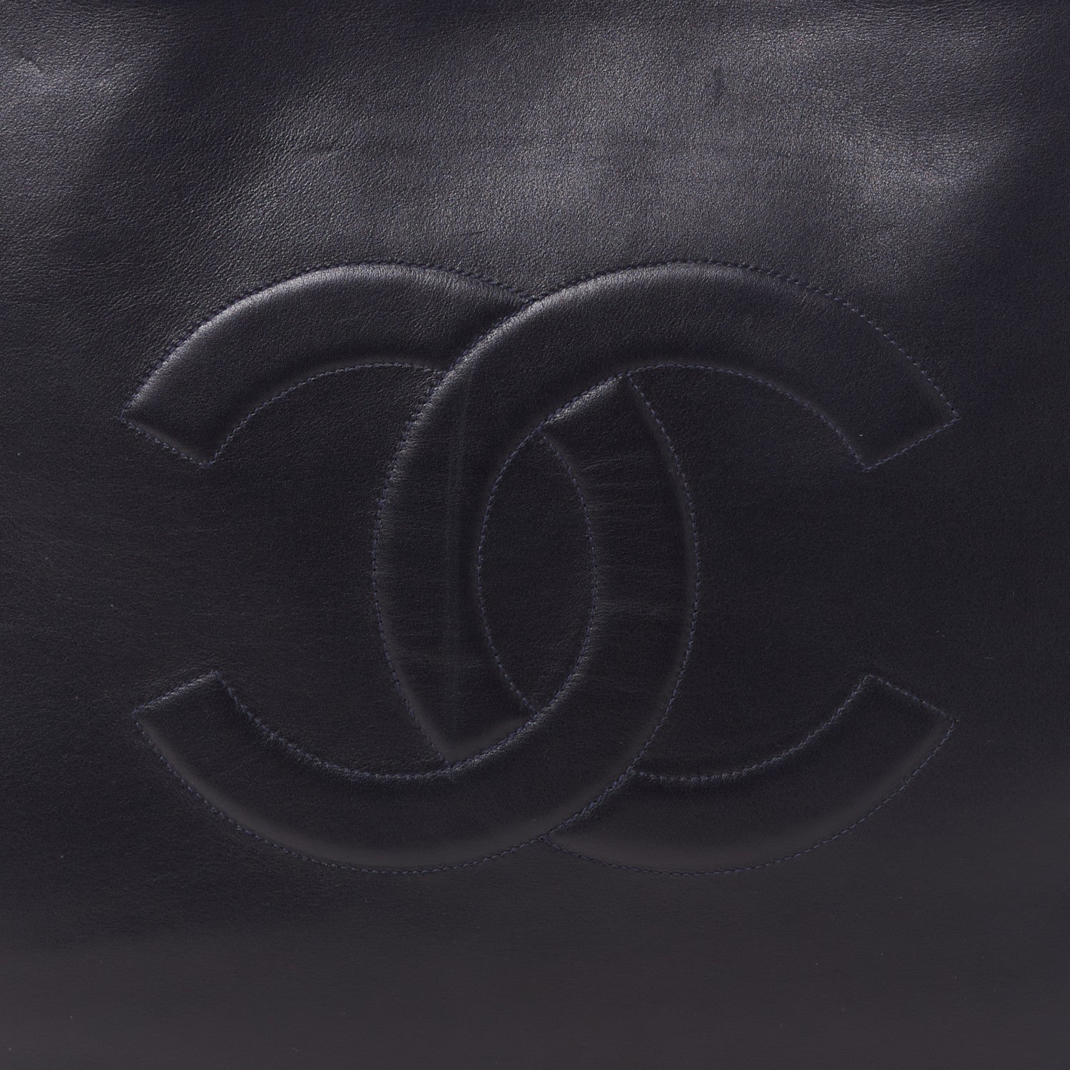 Chanel Lambskin CC Tote Navy 6 of 9