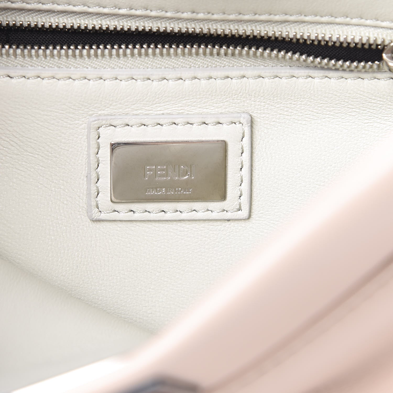 Fendi Nappa Colorblock Mini Peekaboo Iconic Satchel Soap Amazzonia Opal 9 of 14