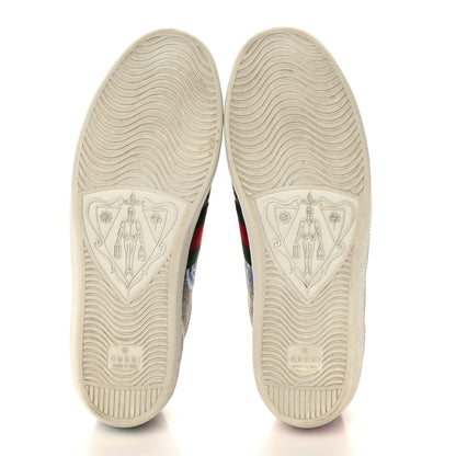 Gucci GG Supreme Monogram Flora Web Womens Ace Sneakers 39.5 Beige Multicolor Rosso 5 of 8