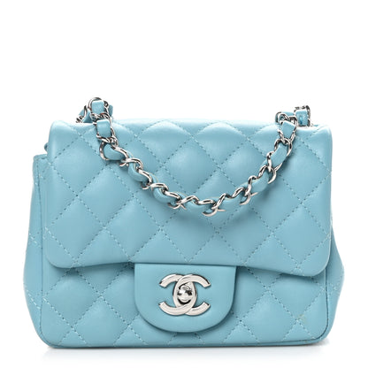 Chanel Lambskin Quilted Mini Square Flap Light Blue 1 of 11