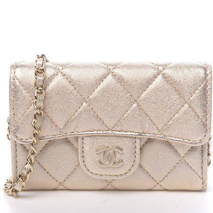 Chanel Metallic Lambskin Quilted Flap Chain Waist Bag Gold 11 of 11