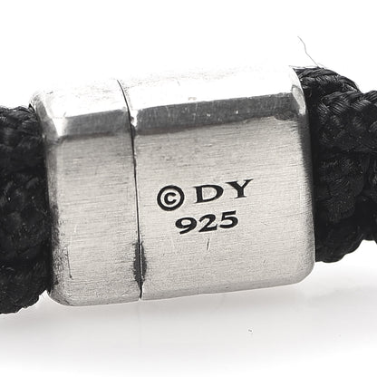 David Yurman Sterling Silver Nylon Forged Carbon Bracelet 5 of 6