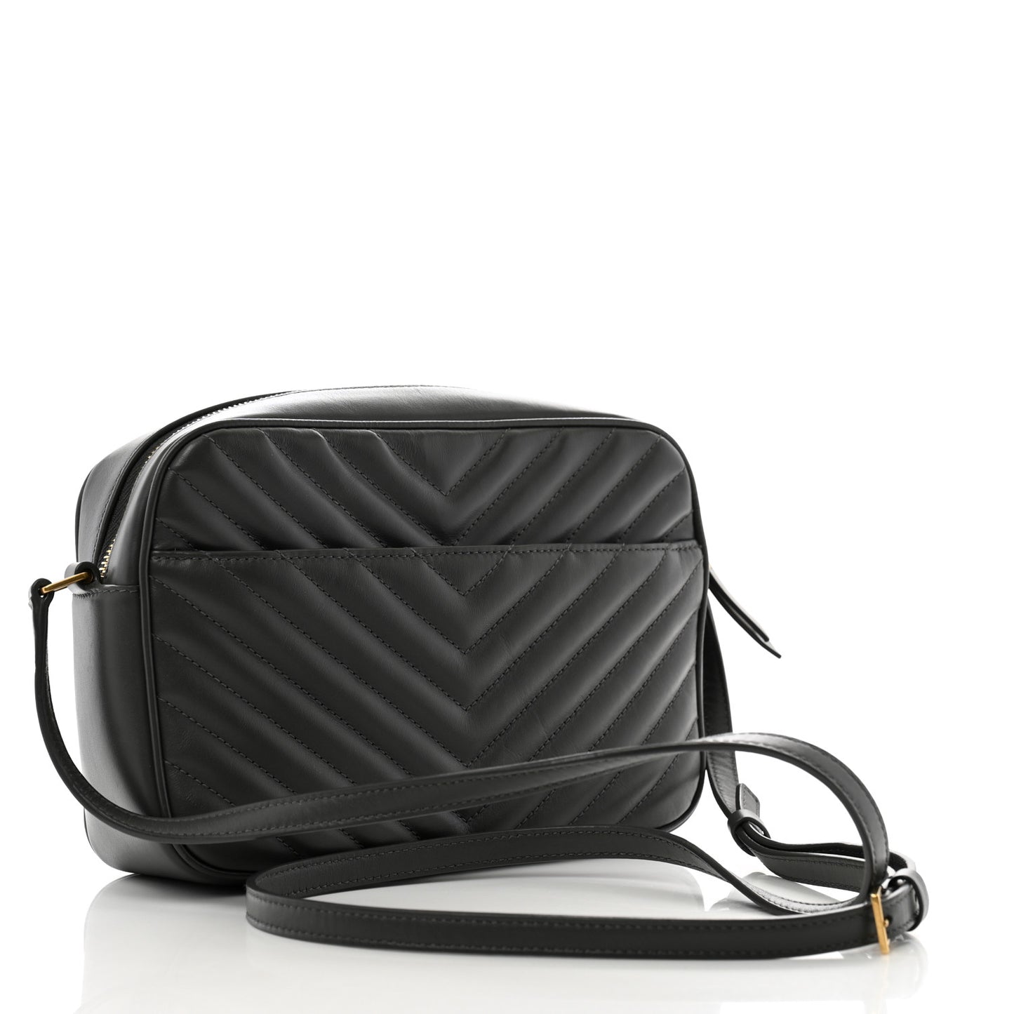 Calfskin Matelasse Monogram Lou Camera Bag Greyish Brown