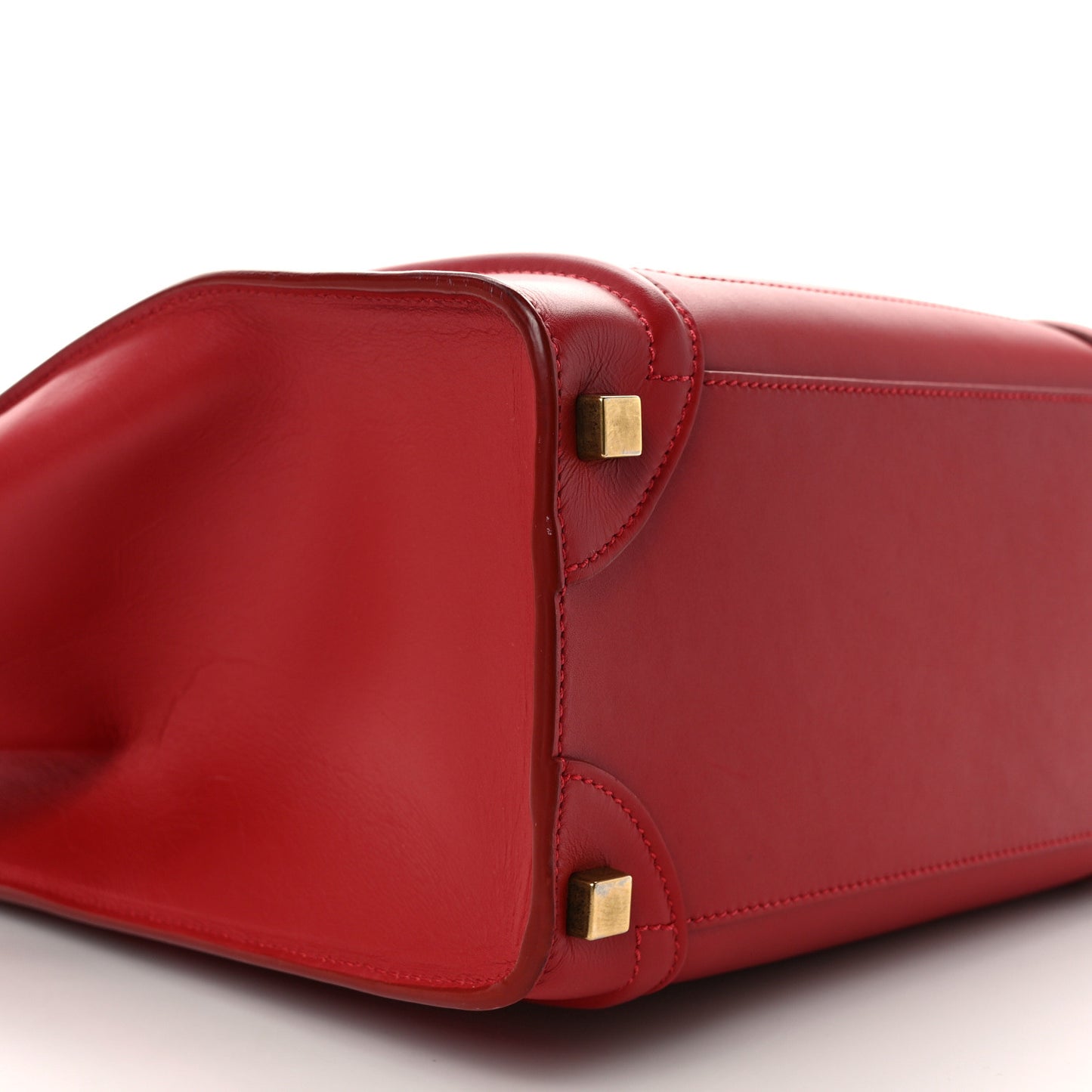 Smooth Calfskin Micro Luggage Red