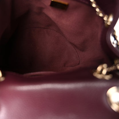 Chanel Shiny Caviar Quilted Small Duma Pockets Drawstring Backpack Burgundy 5 of 10