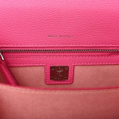 MCM Calfskin Patricia Small Crossbody Bag Pink 7 of 10