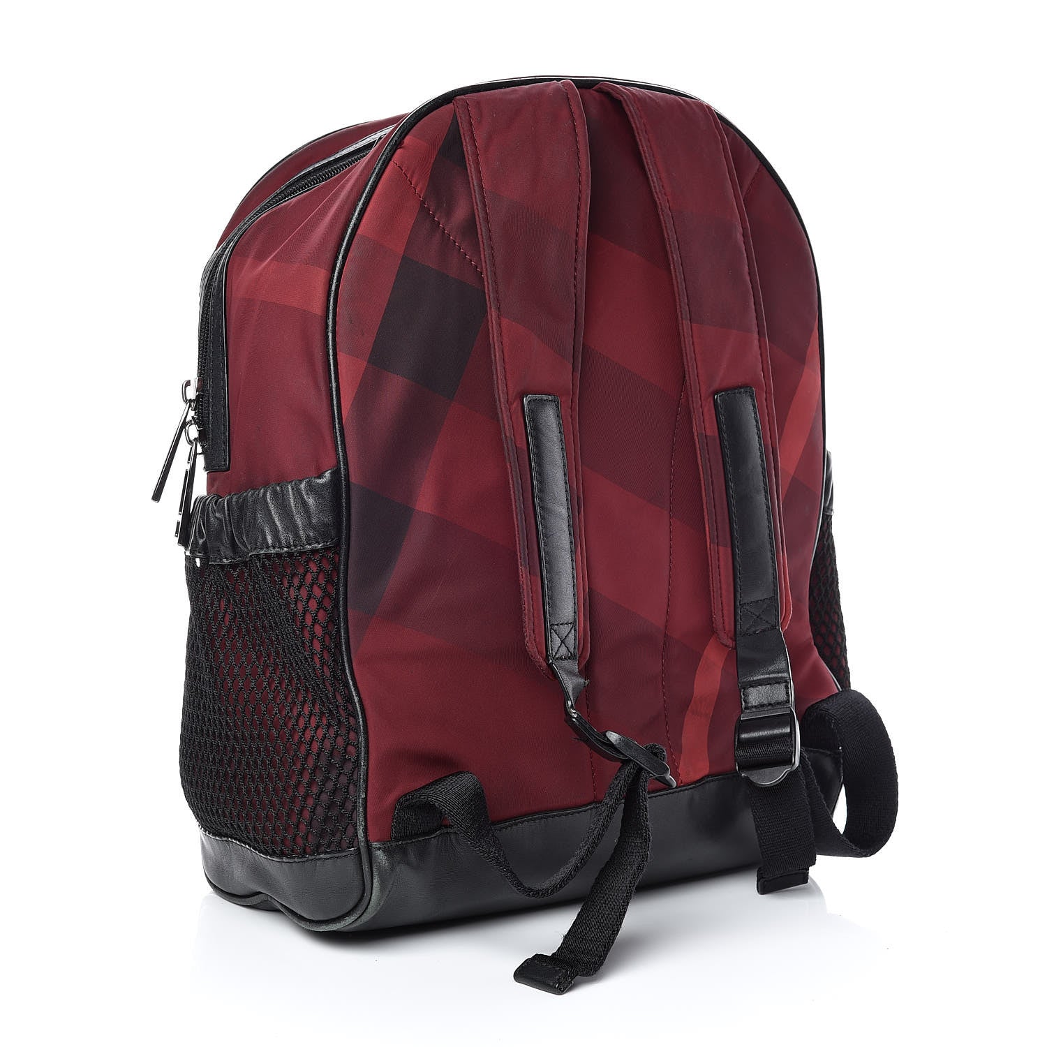 Burberry Nylon Supernova Check Backpack Red 3 of 15