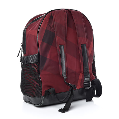Burberry Nylon Supernova Check Backpack Red 3 of 15