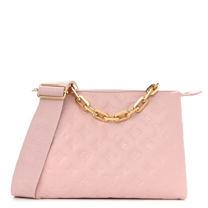 Louis Vuitton Lambskin Embossed Monogram Coussin PM Rose 1 of 8