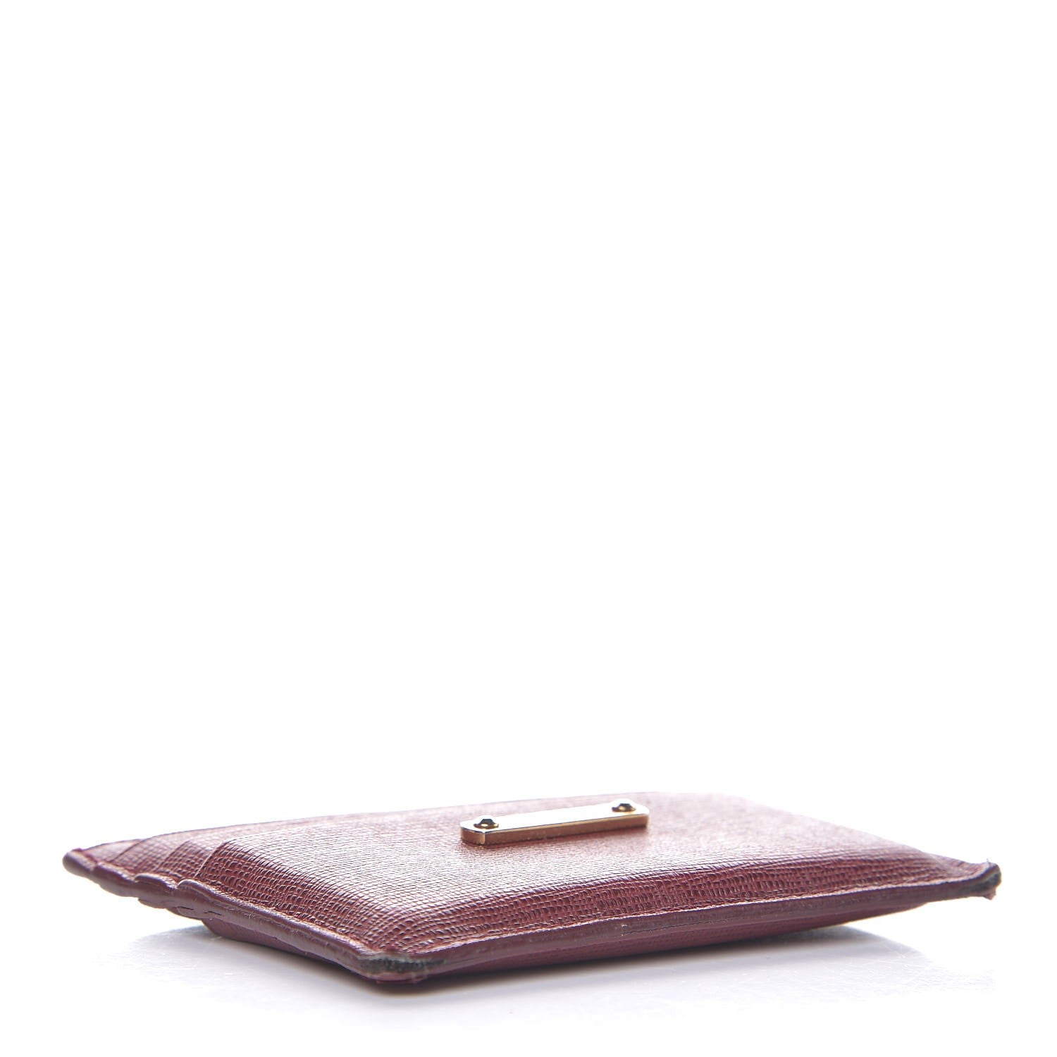 Fendi Vitello Elite Card Holder Rosso Scuro Ciliegia 4 of 11