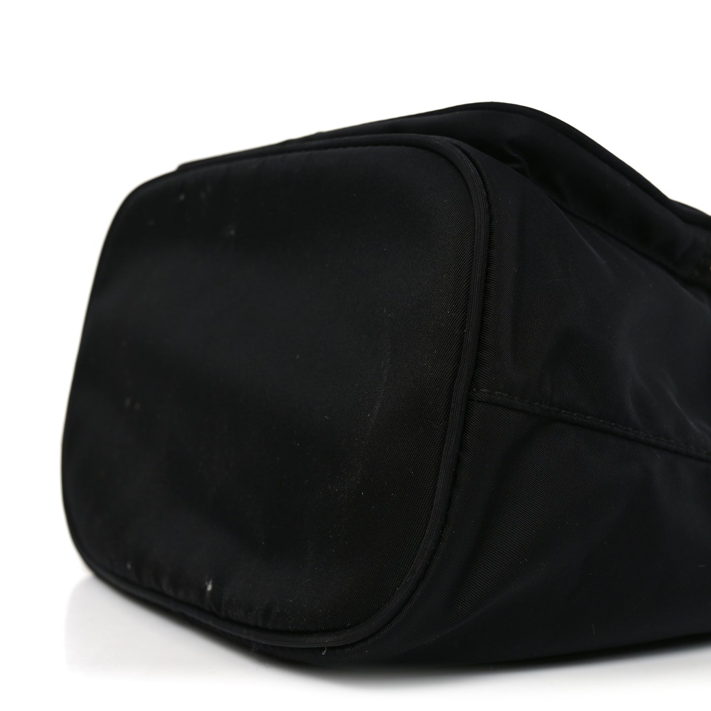 Saffiano Tessuto Nylon Mini Bucket Crossbody Bag Black