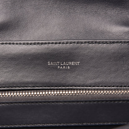 Saint Laurent Calfskin Y Quilted Monogram Medium Loulou Chain Satchel Asphalt 5 of 10