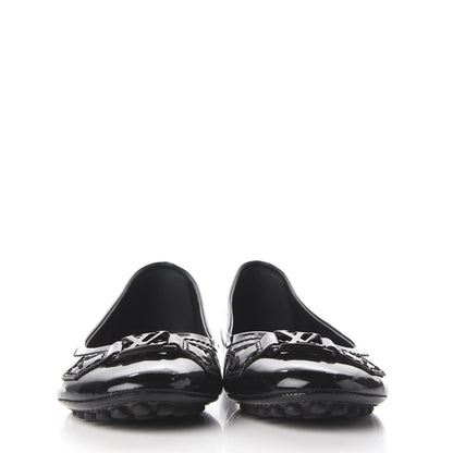 Louis Vuitton Patent Calfskin Oxford Ballerina Flats 38.5 Black 10 of 20