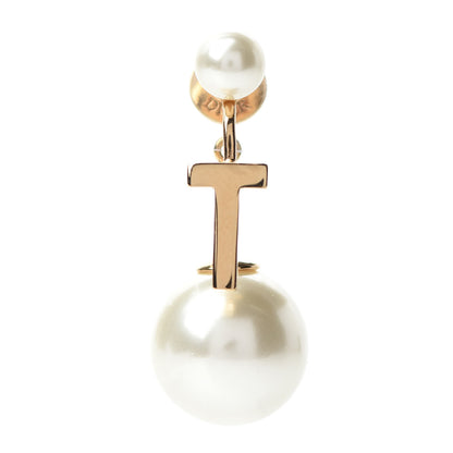 Christian Dior Pearl My ABCDior T Tribale Earring Gold 1 of 5