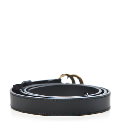Gucci Calfskin Pearl Double G 20mm Belt 95 38 Black Cream 3 of 6