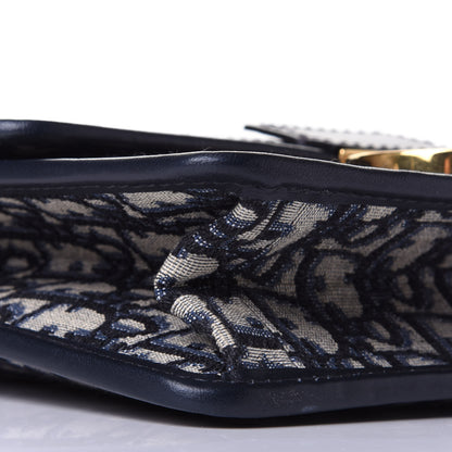 Christian Dior Oblique 30 Montaigne Flap Bag Blue 9 of 10