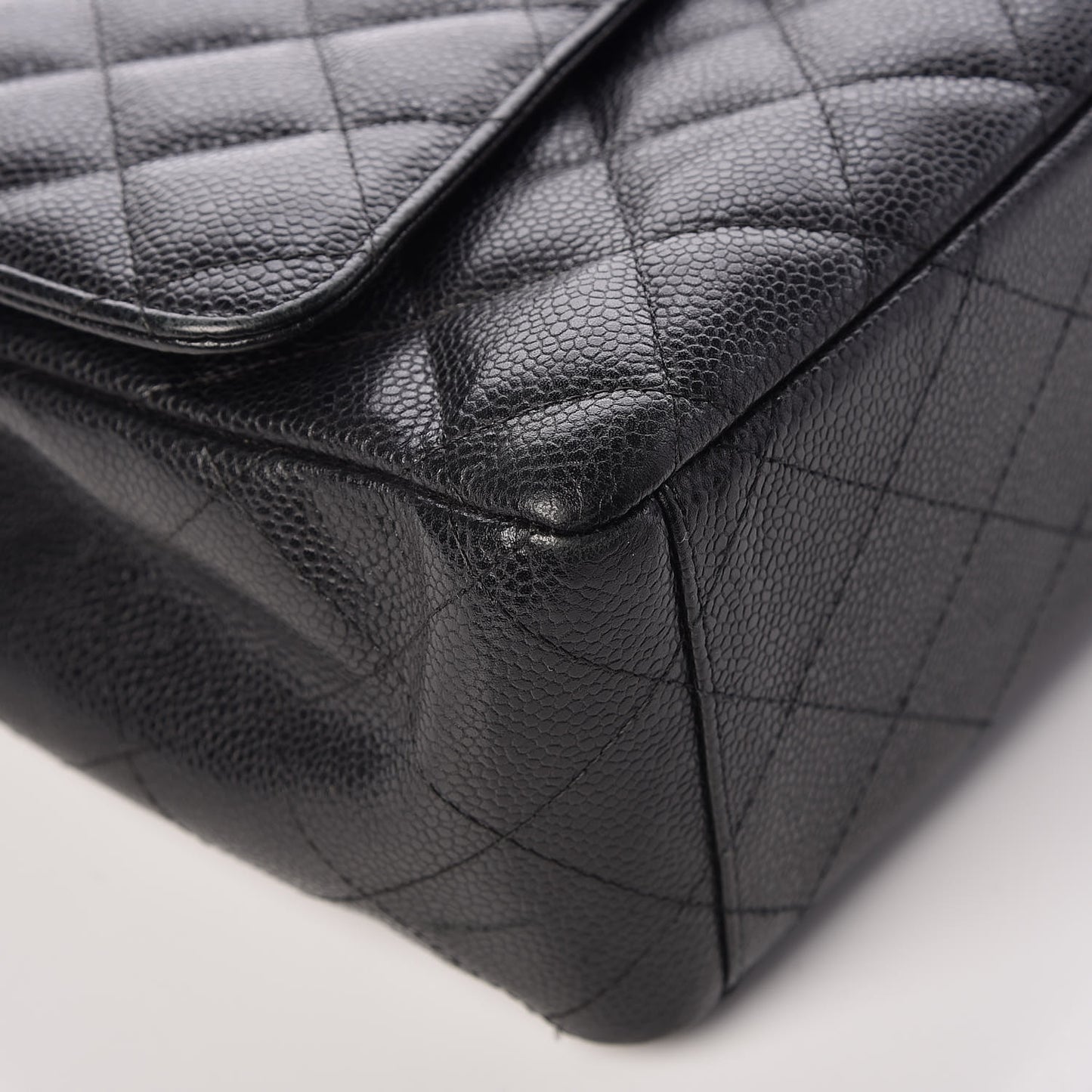 Caviar Quilted Maxi Double Flap Black