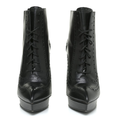 Saint Laurent Nappa Tribtoo 105 Lace Up Booties 39 Black 2 of 18